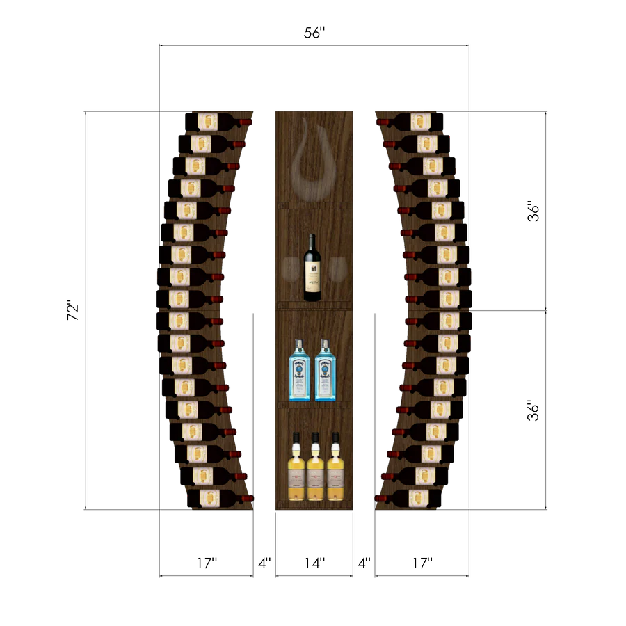 Blue Grouse THE WINE BAR CURVED VINdustry Wine Wall