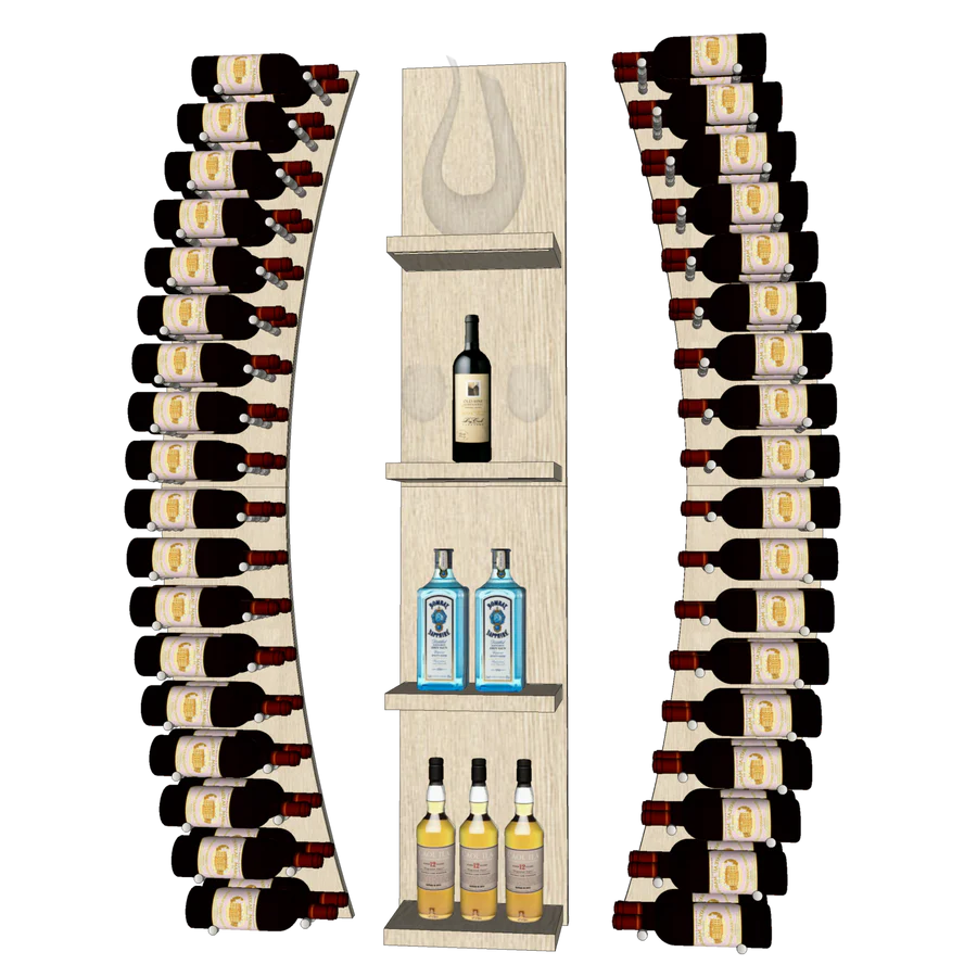 Blue Grouse THE WINE BAR CURVED VINdustry Wine Wall