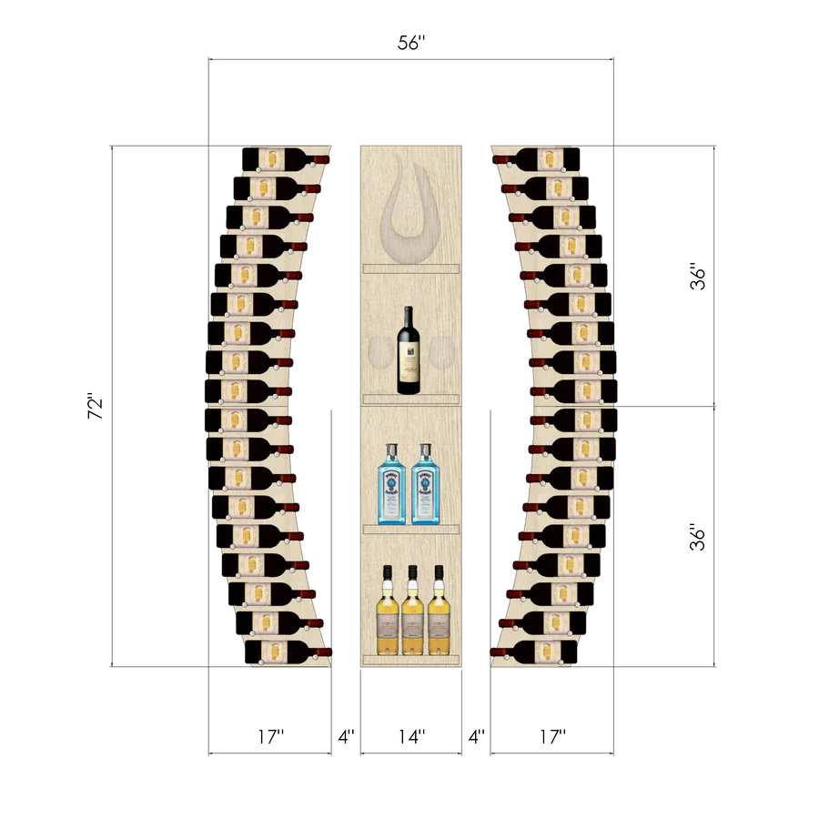 Blue Grouse THE WINE BAR CURVED VINdustry Wine Wall