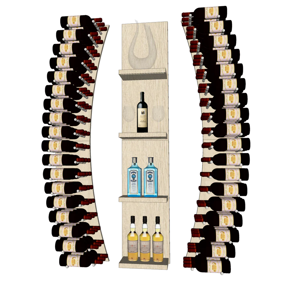 Blue Grouse THE WINE BAR CURVED VINdustry Wine Wall