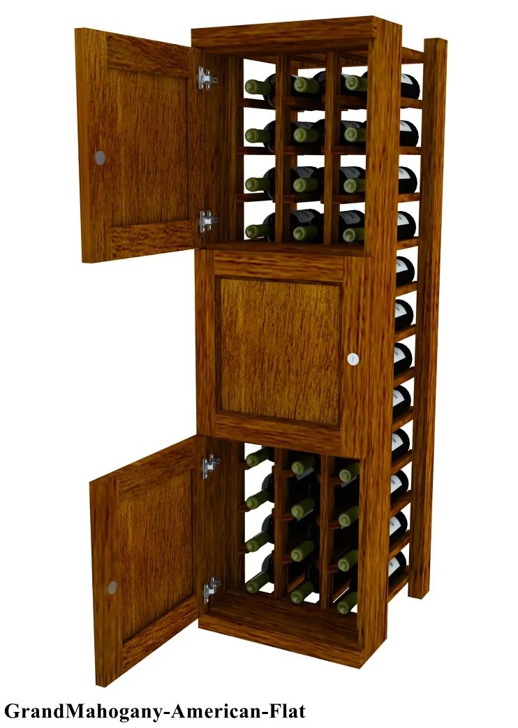 Vinostor Wine Lockers – 3 Locking Bins - 51-5/8"" Tall - Individual Bottles