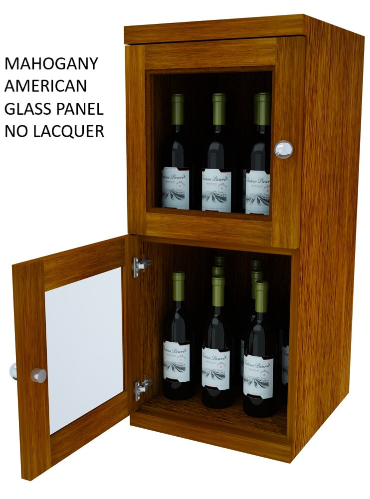 Vinostor Wine Lockers – 2 Locking Bins - 35-5/8″ Tall - Single Shelf Solid Sides