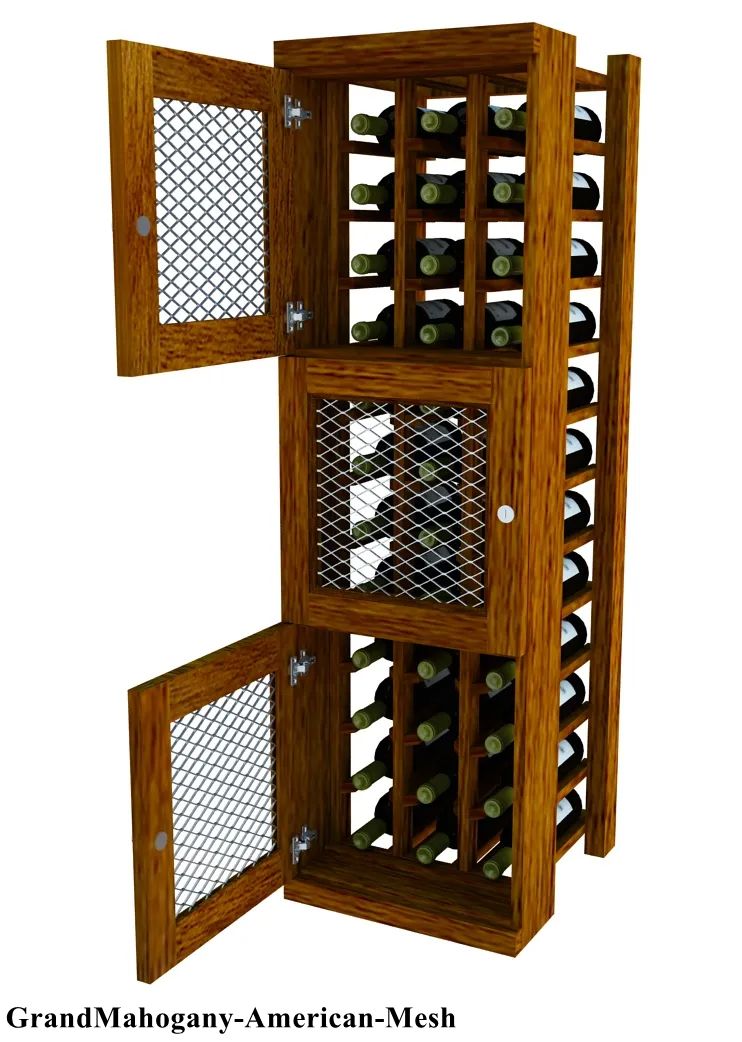 Vinostor Wine Lockers – 3 Locking Bins - 51-5/8"" Tall - Individual Bottles