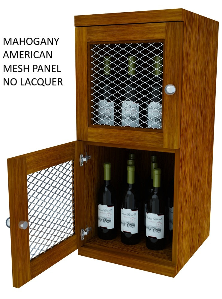 Vinostor Wine Lockers – 2 Locking Bins - 35-5/8″ Tall - Single Shelf Solid Sides