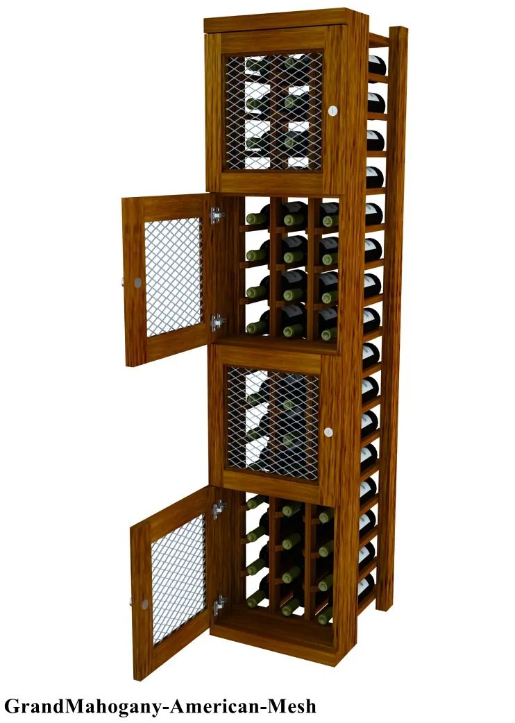 Vinostor Wine Lockers – 4 Locking Bins - 57-5/8″ Tall - Individual Bottles