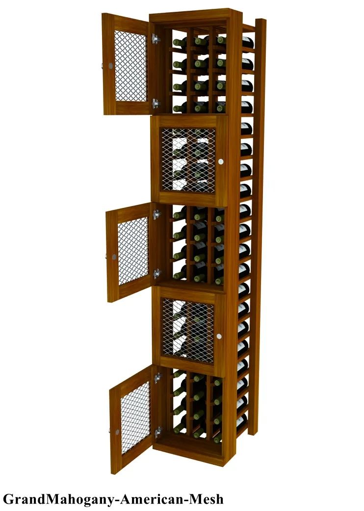 Vinostor Wine Lockers – 5 Locking Bins - 83-5/8″ Tall - Individual Bottles