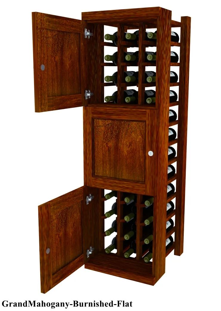 Vinostor Wine Lockers – 3 Locking Bins - 51-5/8"" Tall - Individual Bottles