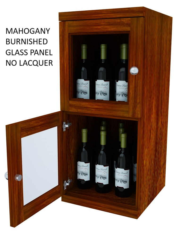 Vinostor Wine Lockers – 2 Locking Bins - 35-5/8″ Tall - Single Shelf Solid Sides
