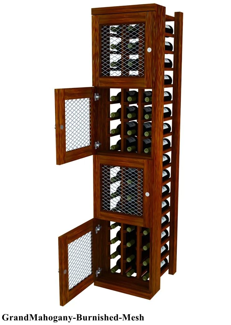 Vinostor Wine Lockers – 4 Locking Bins - 57-5/8″ Tall - Individual Bottles