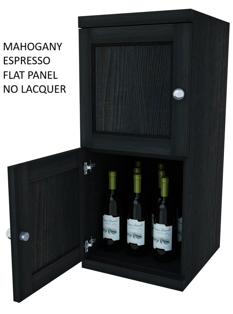 Vinostor Wine Lockers – 2 Locking Bins - 35-5/8″ Tall - Single Shelf Solid Sides