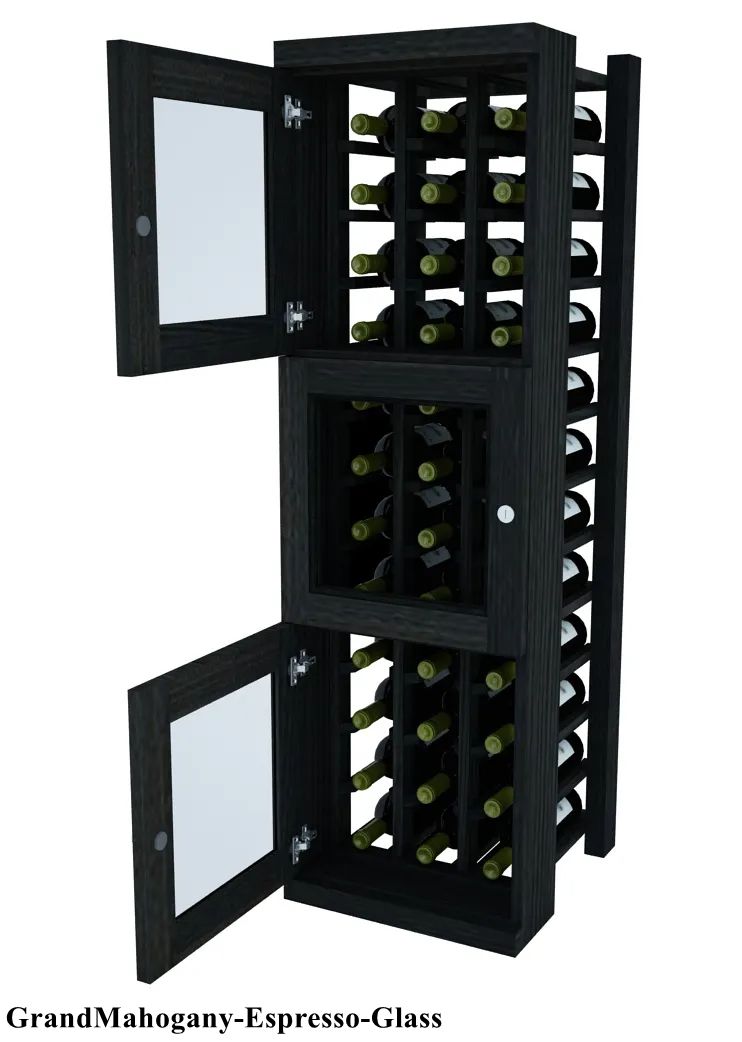 Vinostor Wine Lockers – 3 Locking Bins - 51-5/8"" Tall - Individual Bottles