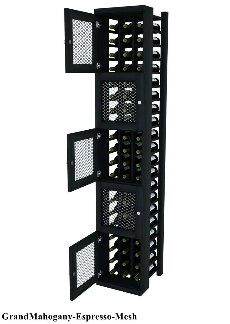 Vinostor Wine Lockers – 5 Locking Bins - 83-5/8″ Tall - Individual Bottles