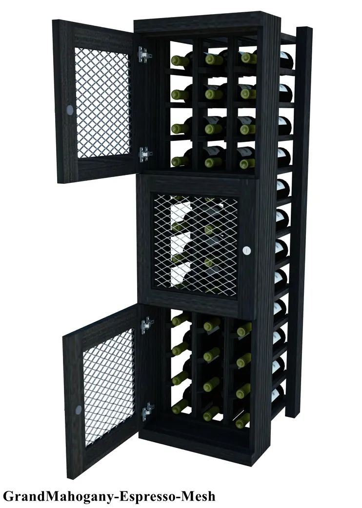 Vinostor Wine Lockers – 3 Locking Bins - 51-5/8"" Tall - Individual Bottles