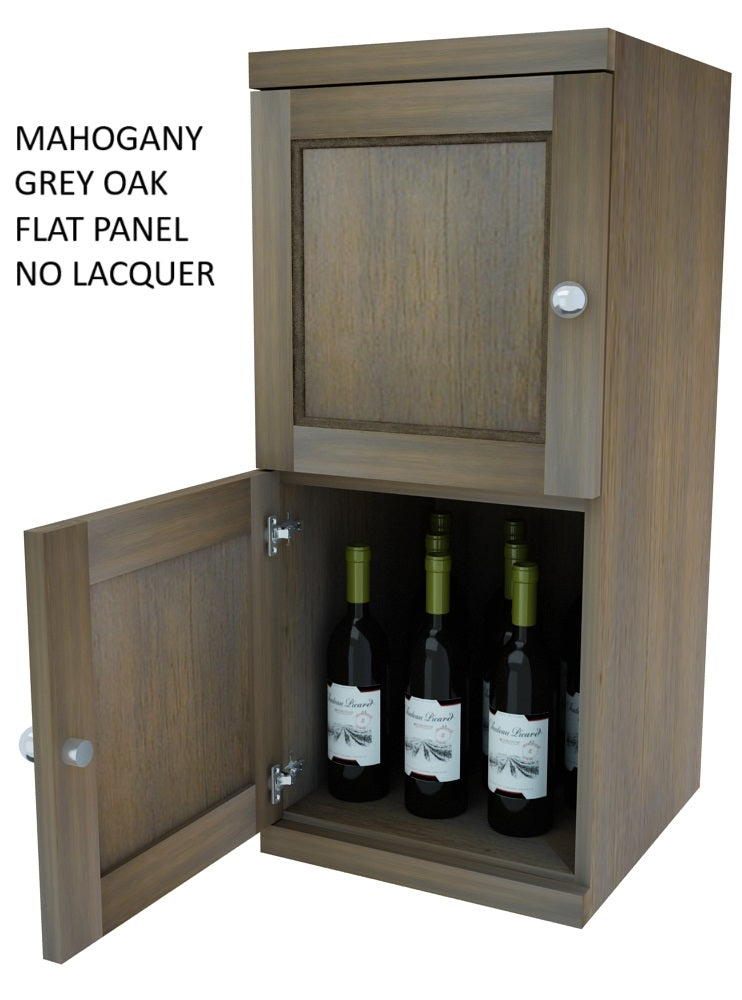 Vinostor Wine Lockers – 2 Locking Bins - 35-5/8″ Tall - Single Shelf Solid Sides