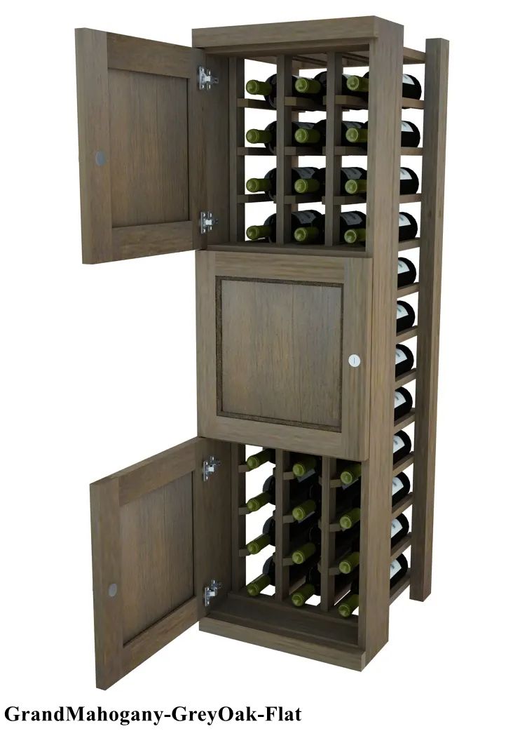 Vinostor Wine Lockers – 3 Locking Bins - 51-5/8"" Tall - Individual Bottles