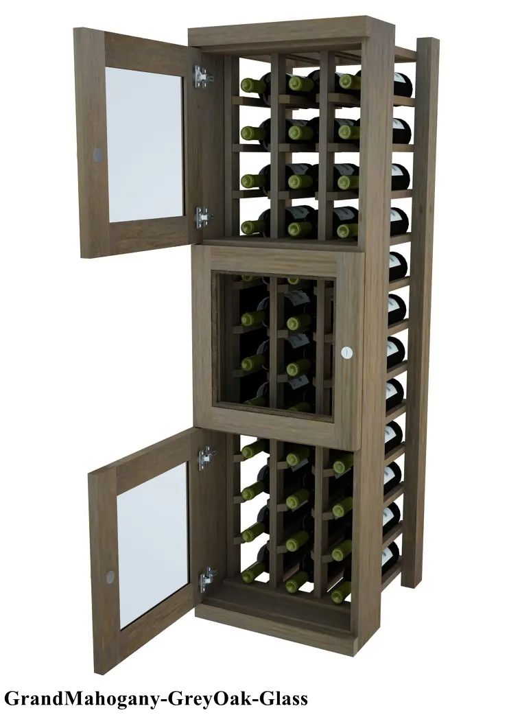 Vinostor Wine Lockers – 3 Locking Bins - 51-5/8"" Tall - Individual Bottles