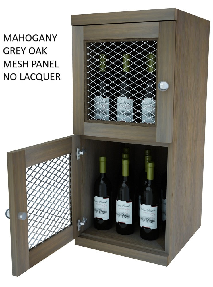 Vinostor Wine Lockers – 2 Locking Bins - 35-5/8″ Tall - Single Shelf Solid Sides