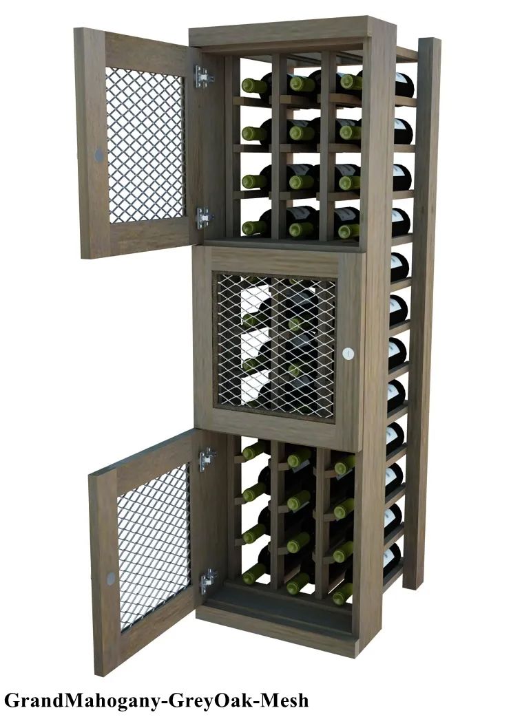 Vinostor Wine Lockers – 3 Locking Bins - 51-5/8"" Tall - Individual Bottles