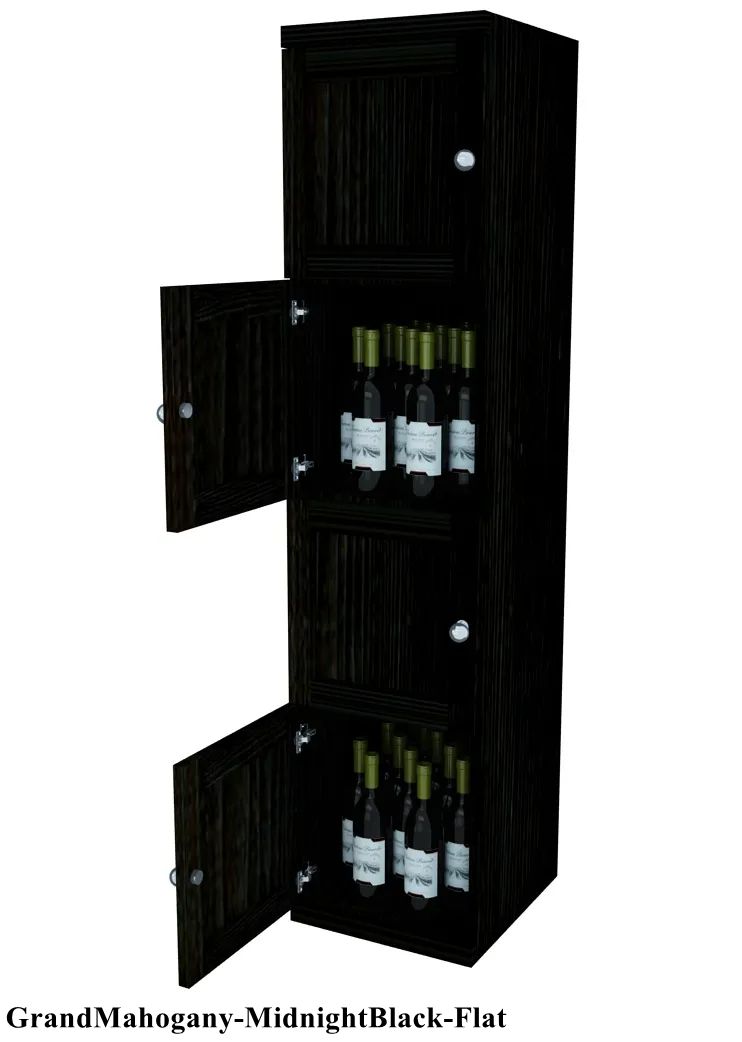 Vinostor Wine Lockers – 4 Locking Bins - 57-5/8″ Tall - Single Shelf Solid Sides