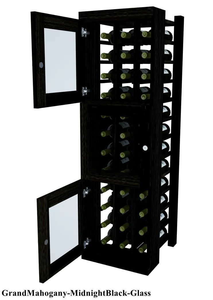Vinostor Wine Lockers – 3 Locking Bins - 51-5/8"" Tall - Individual Bottles