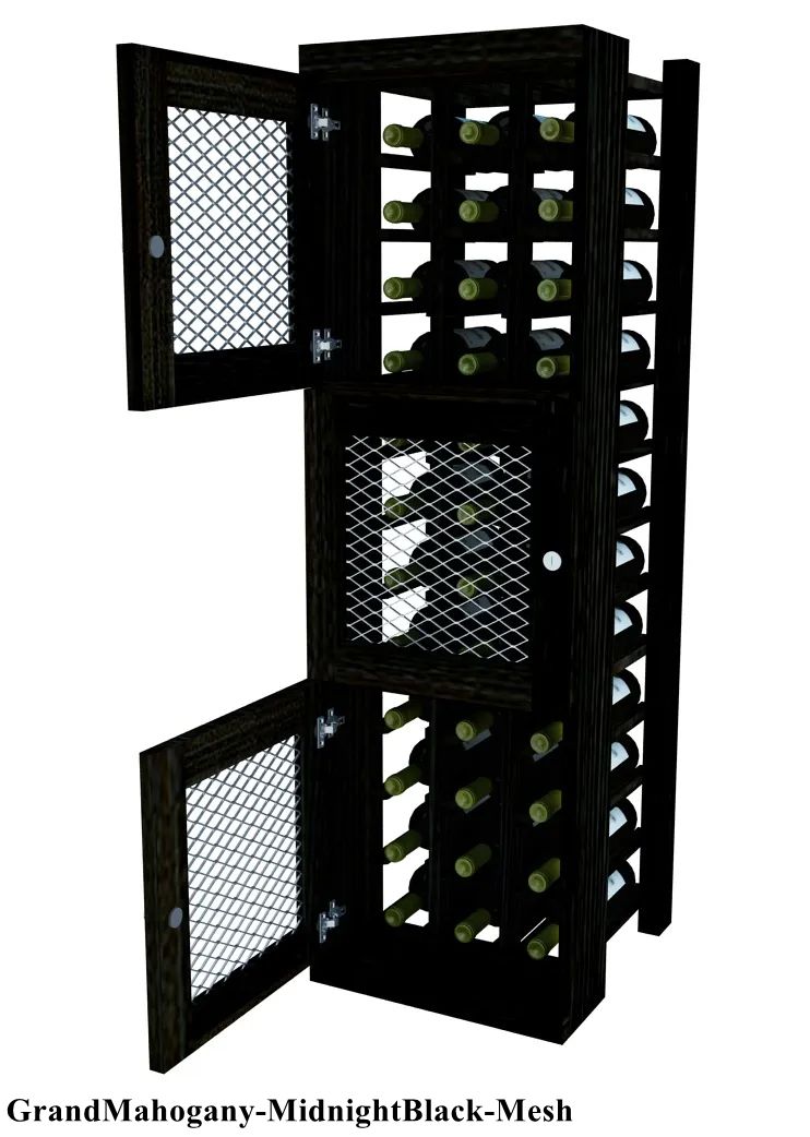Vinostor Wine Lockers – 3 Locking Bins - 51-5/8"" Tall - Individual Bottles