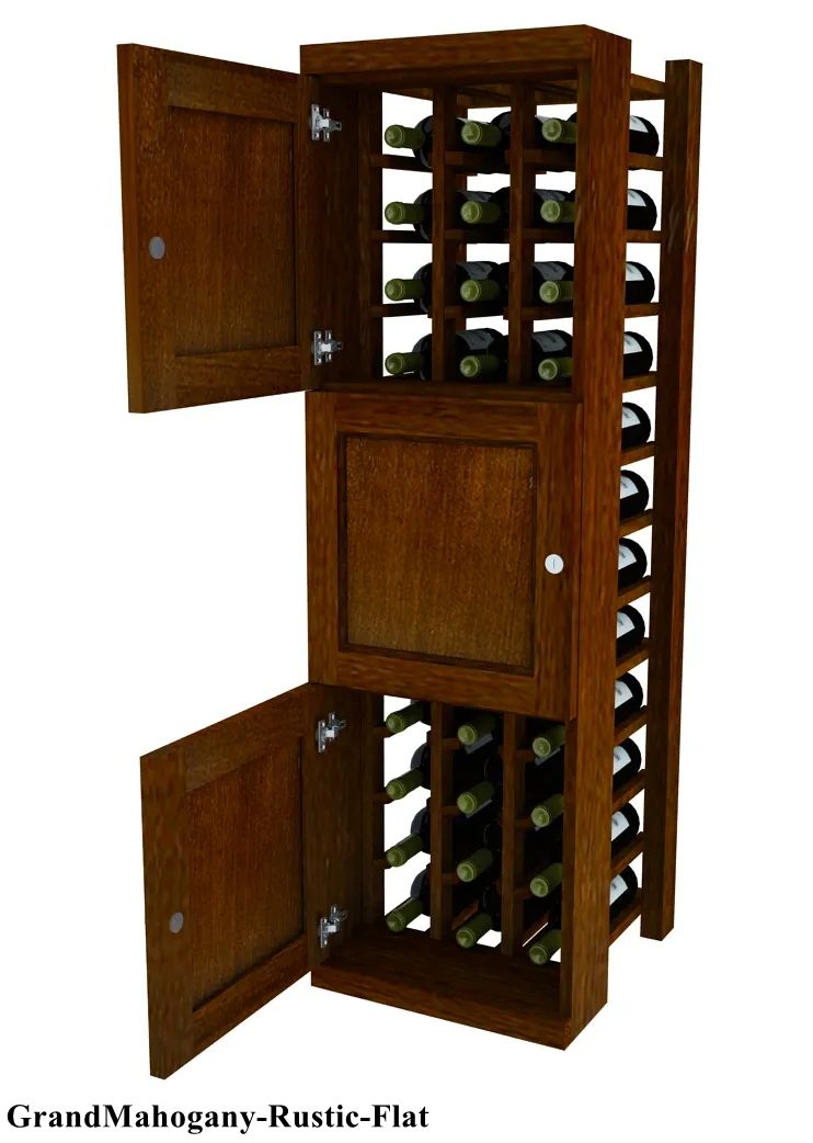 Vinostor Wine Lockers – 3 Locking Bins - 51-5/8"" Tall - Individual Bottles