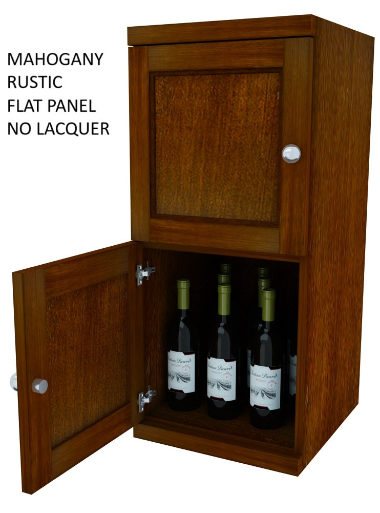 Vinostor Wine Lockers – 2 Locking Bins - 35-5/8″ Tall - Single Shelf Solid Sides