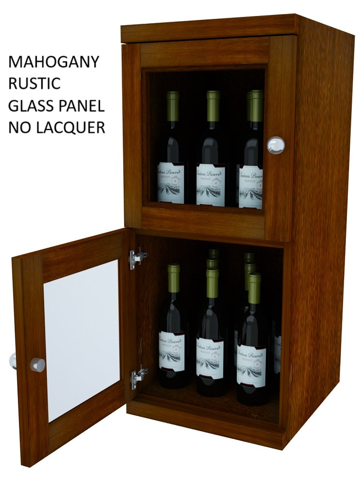 Vinostor Wine Lockers – 2 Locking Bins - 35-5/8″ Tall - Single Shelf Solid Sides