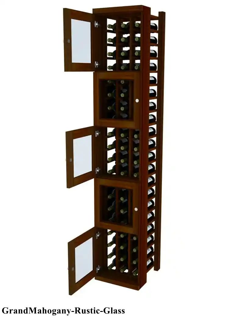 Vinostor Wine Lockers – 5 Locking Bins - 83-5/8″ Tall - Individual Bottles