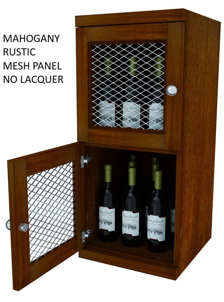 Vinostor Wine Lockers – 2 Locking Bins - 35-5/8″ Tall - Single Shelf Solid Sides