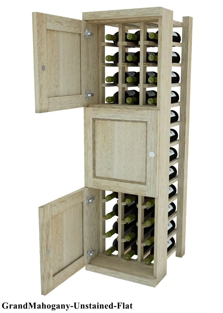 Vinostor Wine Lockers – 3 Locking Bins - 51-5/8"" Tall - Individual Bottles