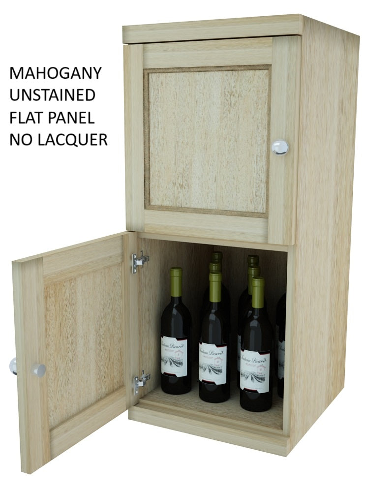 Vinostor Wine Lockers – 2 Locking Bins - 35-5/8″ Tall - Single Shelf Solid Sides