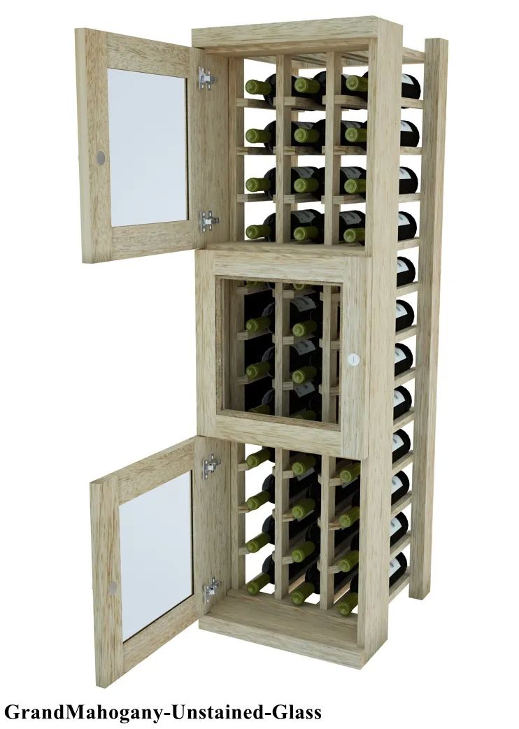 Vinostor Wine Lockers – 3 Locking Bins - 51-5/8"" Tall - Individual Bottles