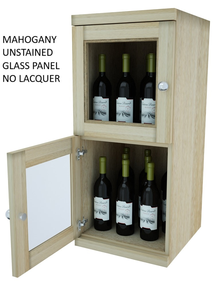Vinostor Wine Lockers – 2 Locking Bins - 35-5/8″ Tall - Single Shelf Solid Sides