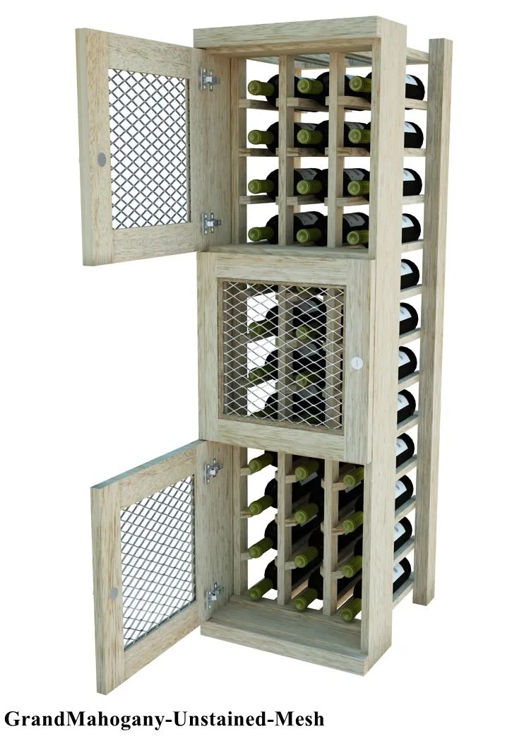 Vinostor Wine Lockers – 3 Locking Bins - 51-5/8"" Tall - Individual Bottles