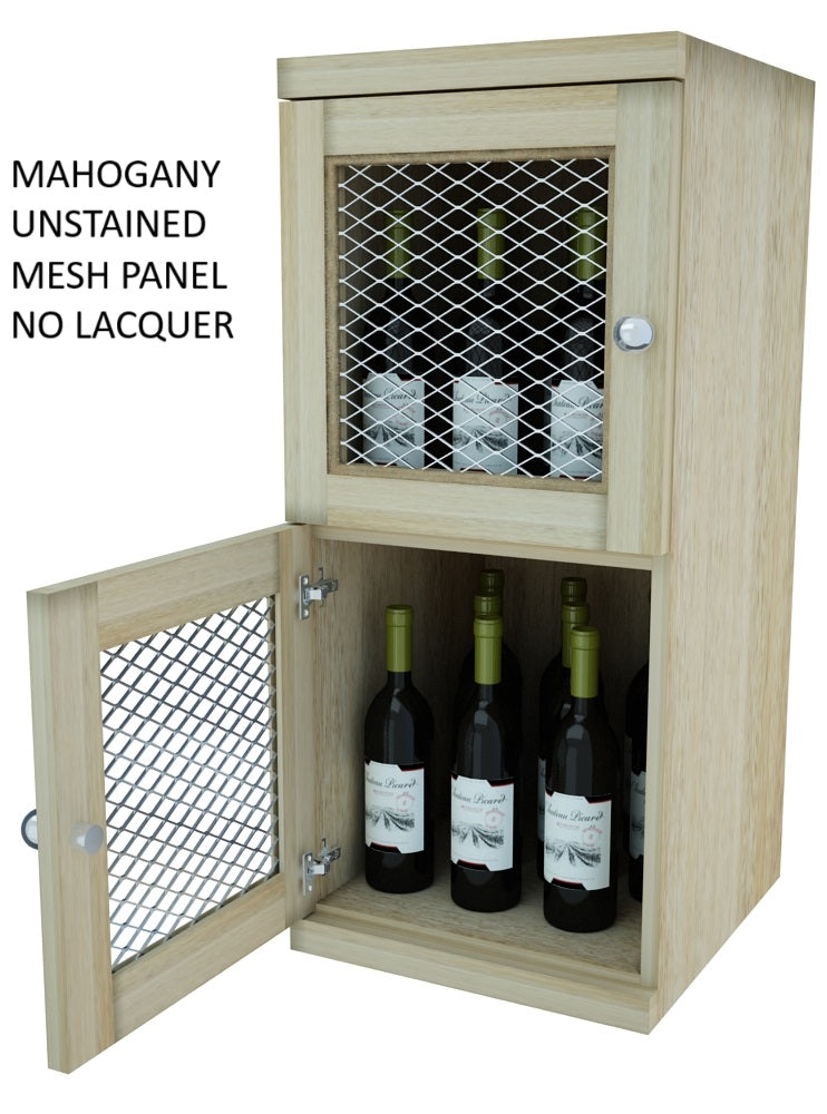 Vinostor Wine Lockers – 2 Locking Bins - 35-5/8″ Tall - Single Shelf Solid Sides