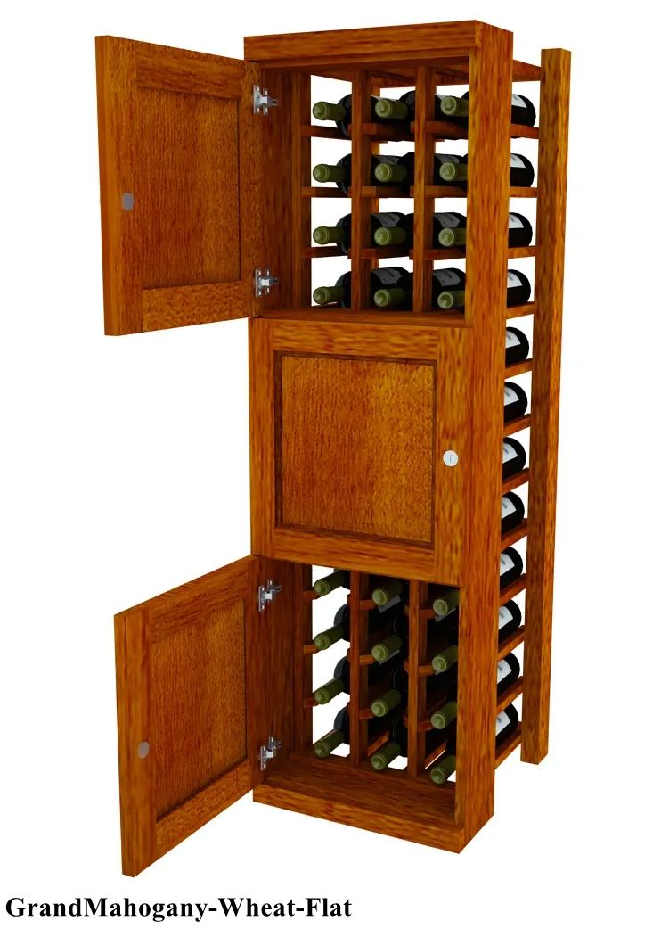 Vinostor Wine Lockers – 3 Locking Bins - 51-5/8"" Tall - Individual Bottles