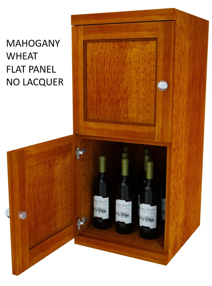 Vinostor Wine Lockers – 2 Locking Bins - 35-5/8″ Tall - Single Shelf Solid Sides