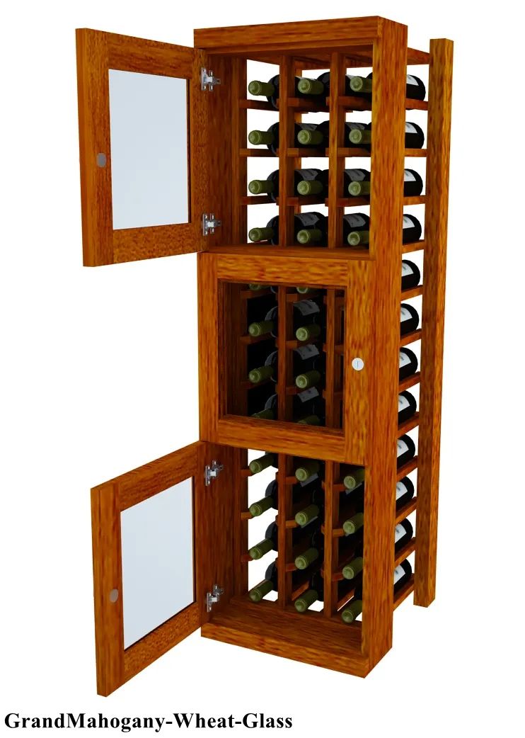 Vinostor Wine Lockers – 3 Locking Bins - 51-5/8"" Tall - Individual Bottles