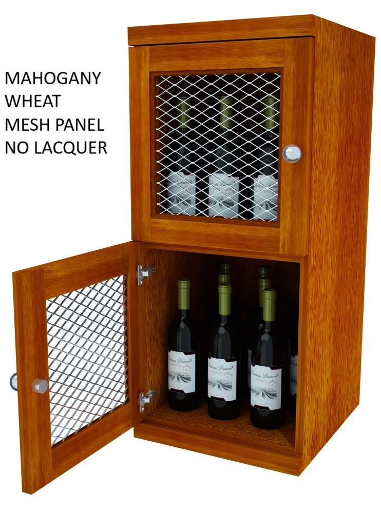 Vinostor Wine Lockers – 2 Locking Bins - 35-5/8″ Tall - Single Shelf Solid Sides