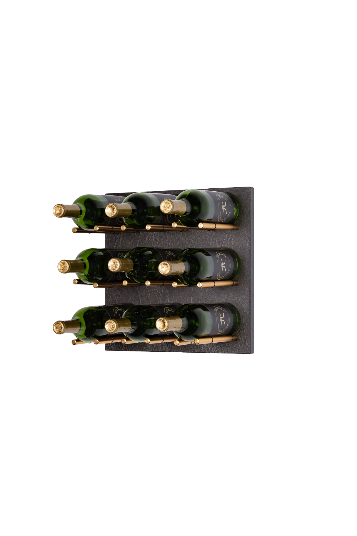 Kessick Wine as Art 14" x 14" Leather Panel Wine Rack