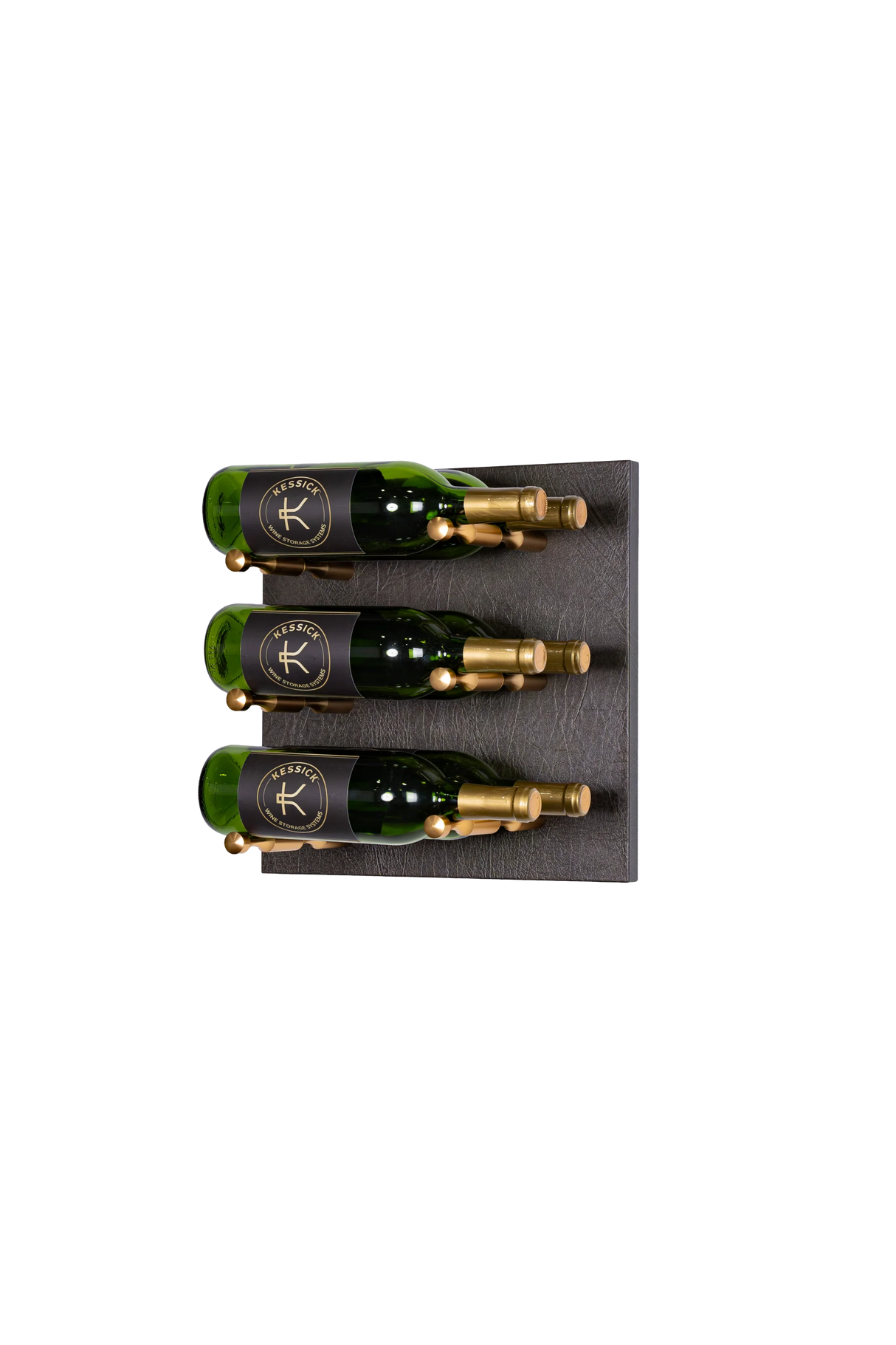 Kessick Wine as Art 14" x 14" Leather Panel Wine Rack