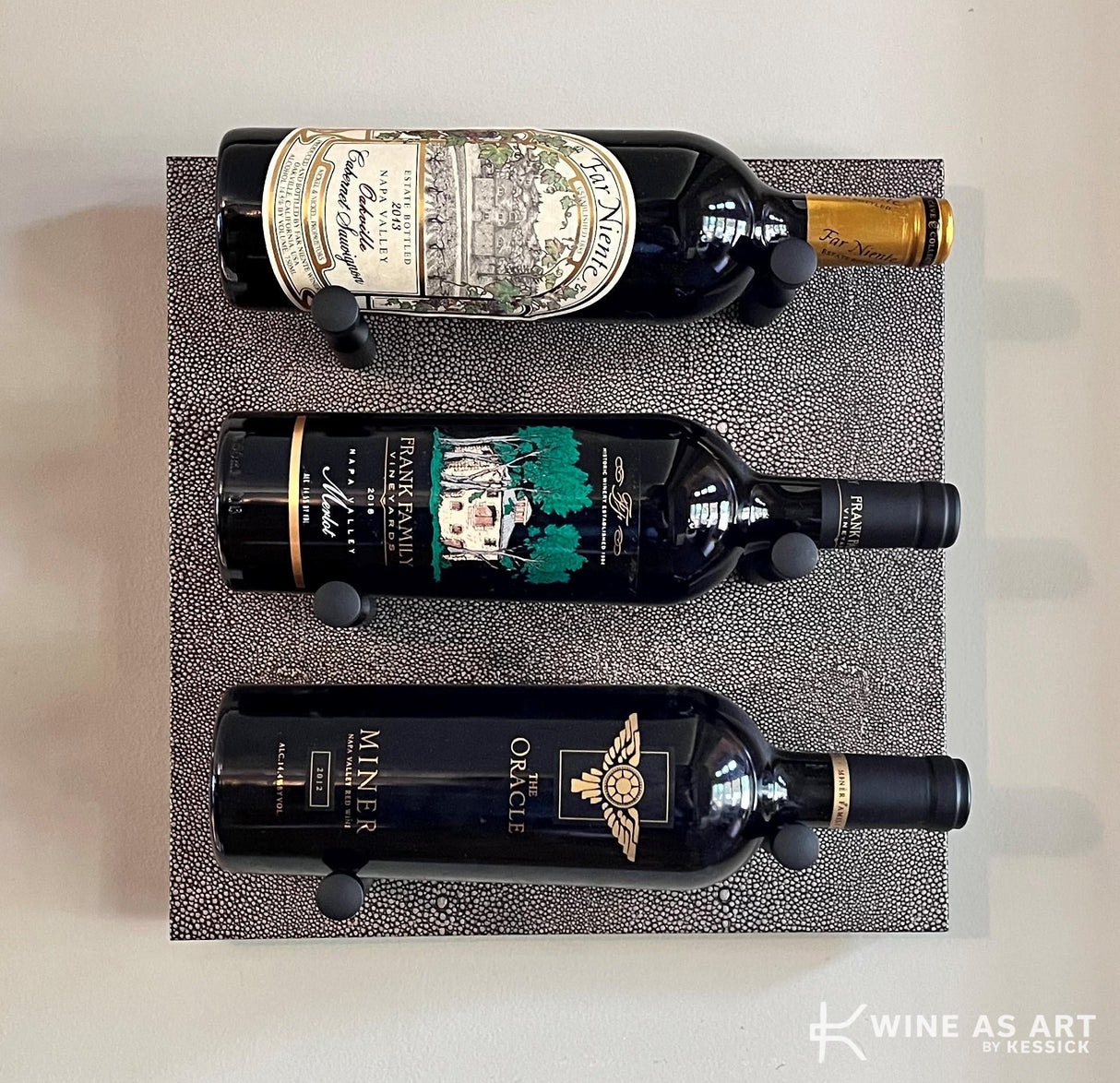 Kessick Wine as Art 14" x 14" Leather Panel Wine Rack