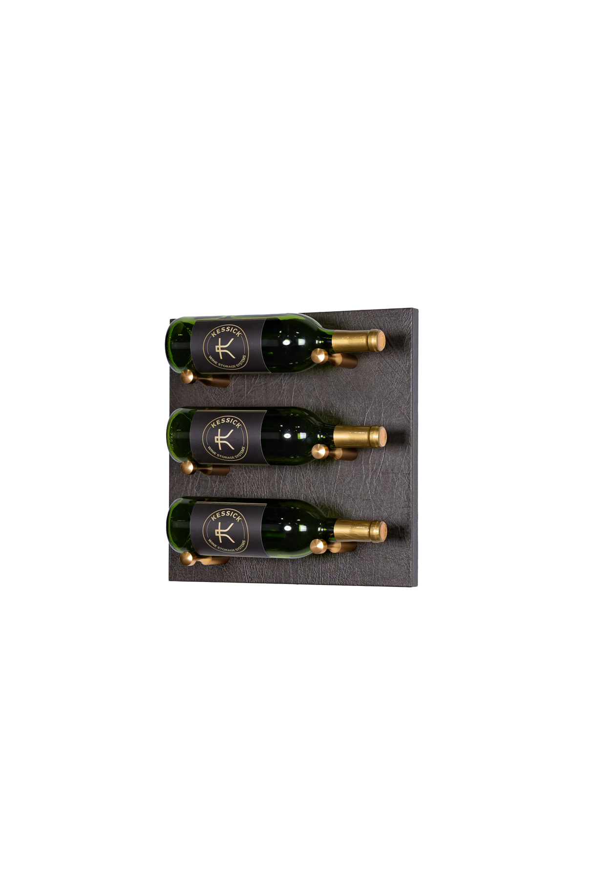 Kessick Wine as Art 14" x 14" Leather Panel Wine Rack