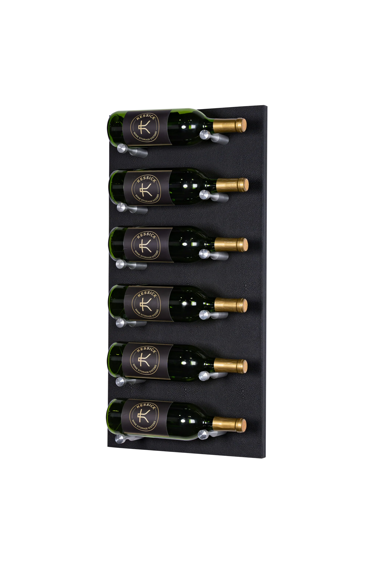 Kessick Wine as Art 14" x 28" Vertical Leather Panel Wine Rack