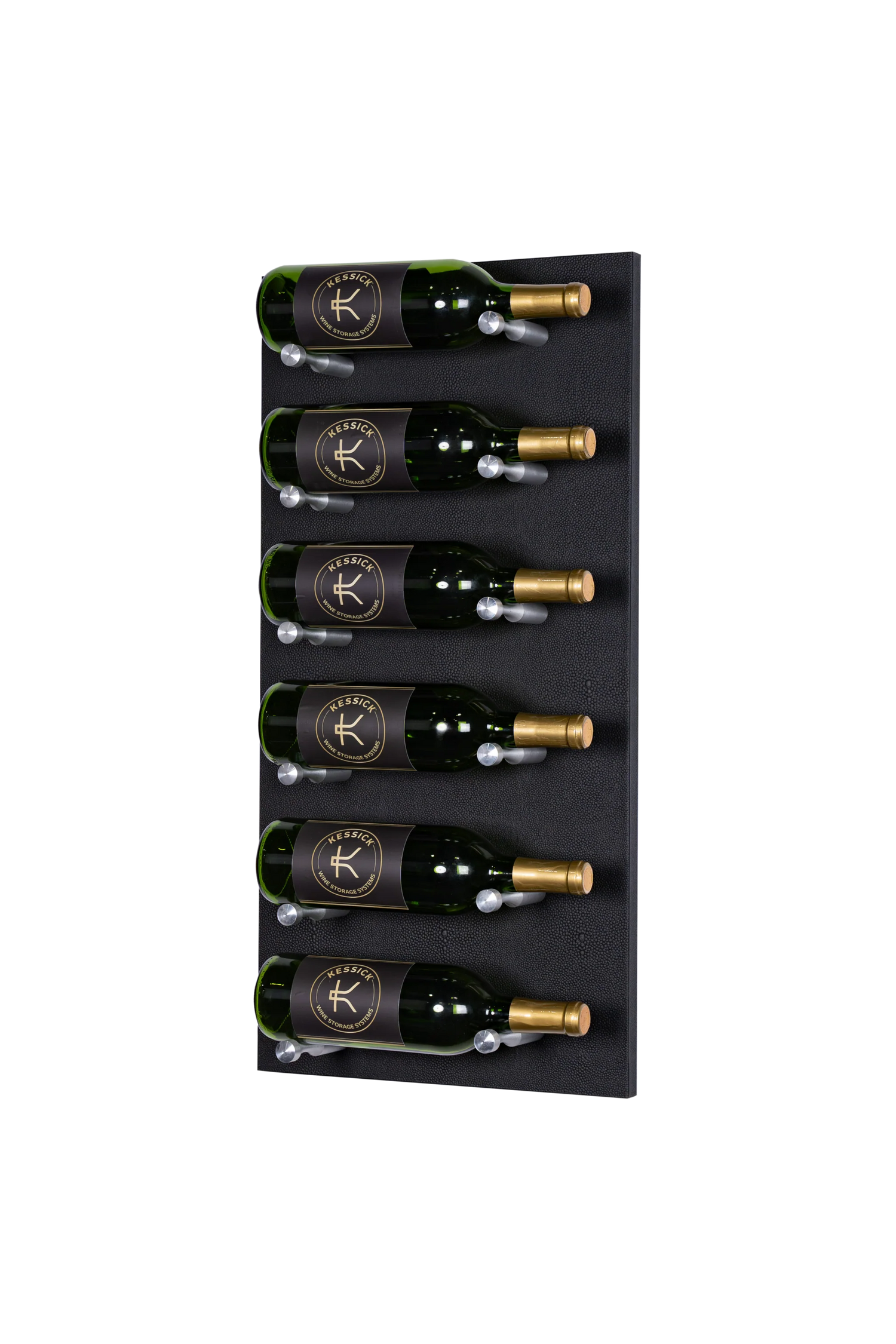 Kessick Wine as Art 14" x 28" Vertical Leather Panel Wine Rack