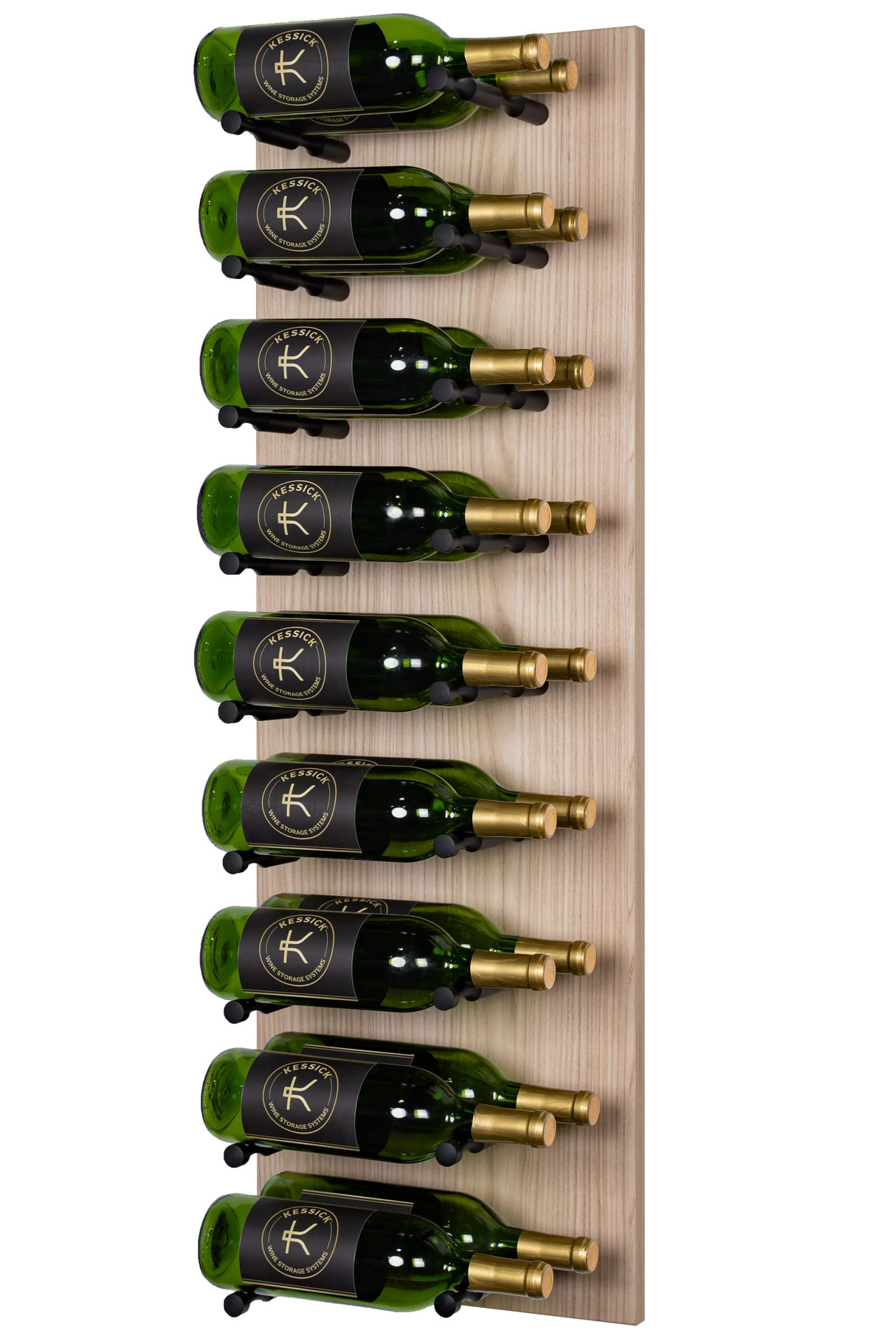 Kessick Wine as Art 14" x 42" Label Forward Vertical Textured Panel Wine Rack