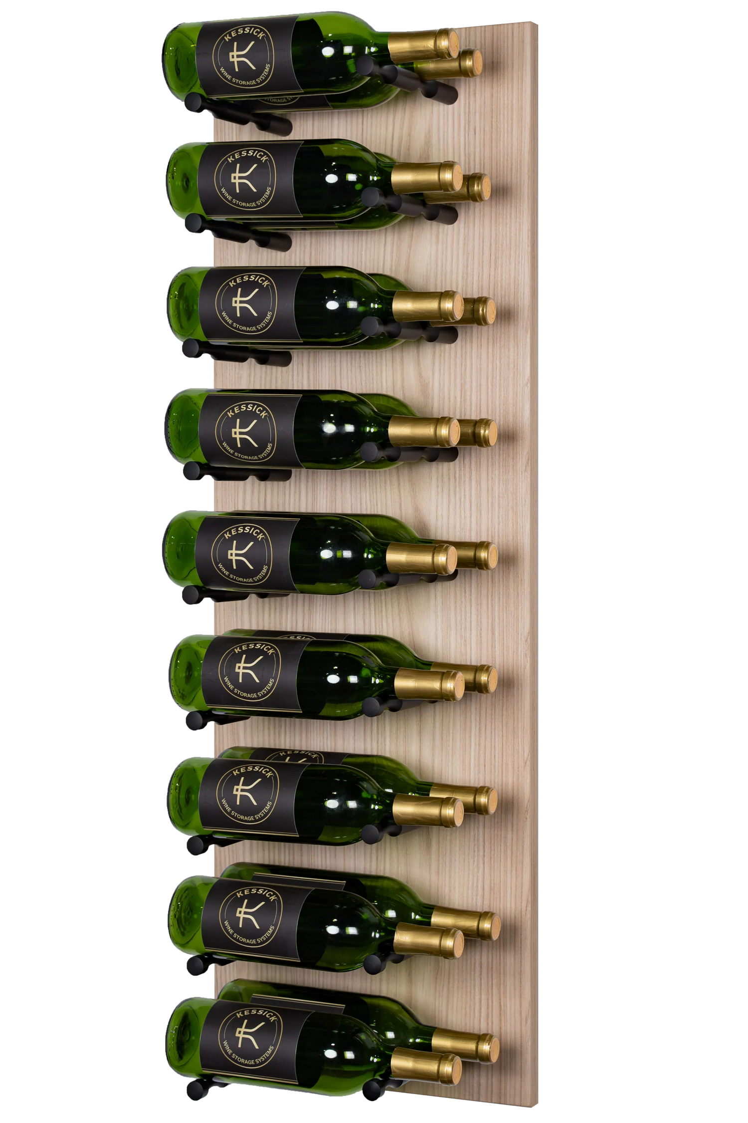 Kessick Wine as Art 14" x 42" Label Forward Vertical Textured Panel Wine Rack