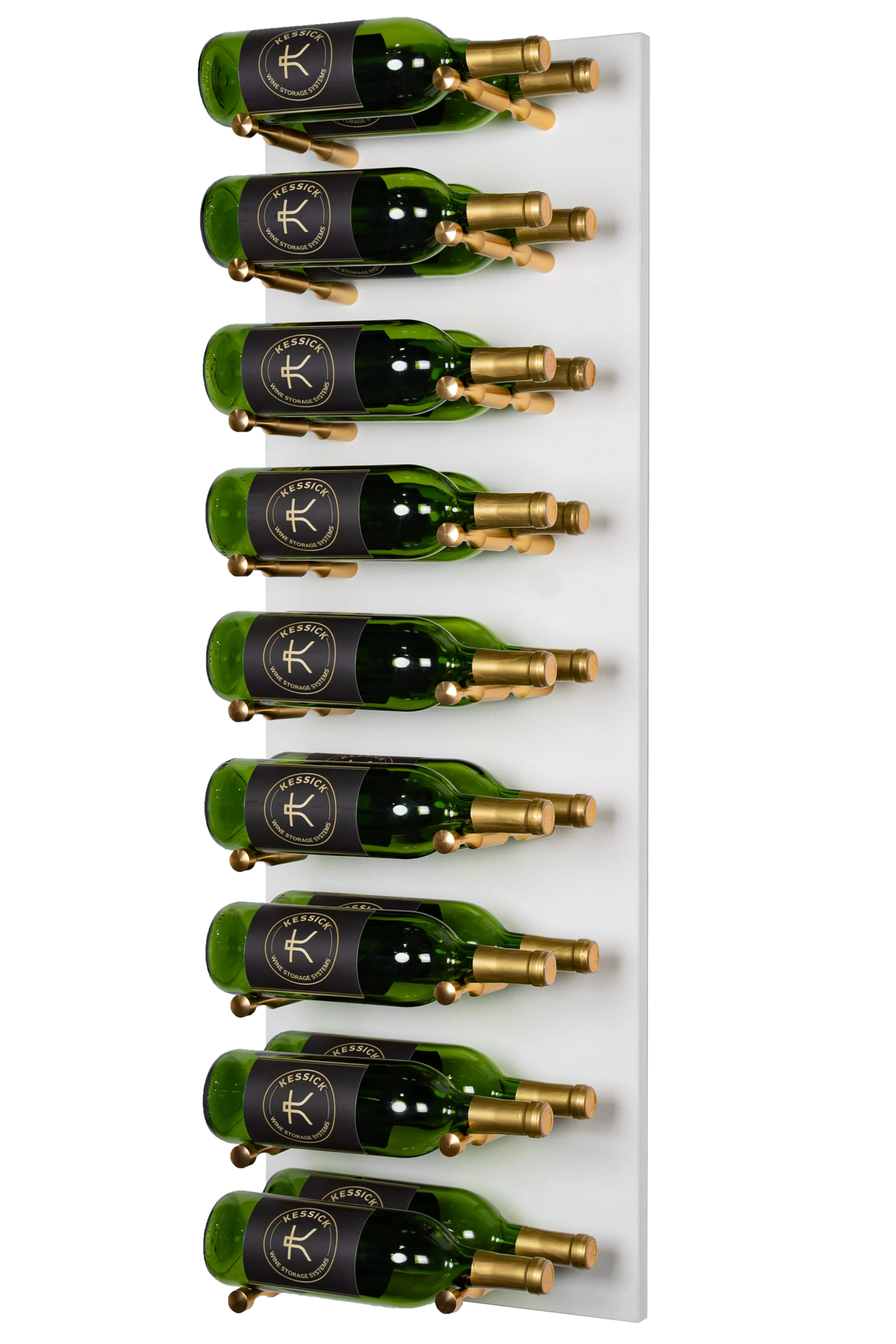Kessick Wine as Art 14" x 42" Label Forward Vertical Textured Panel Wine Rack