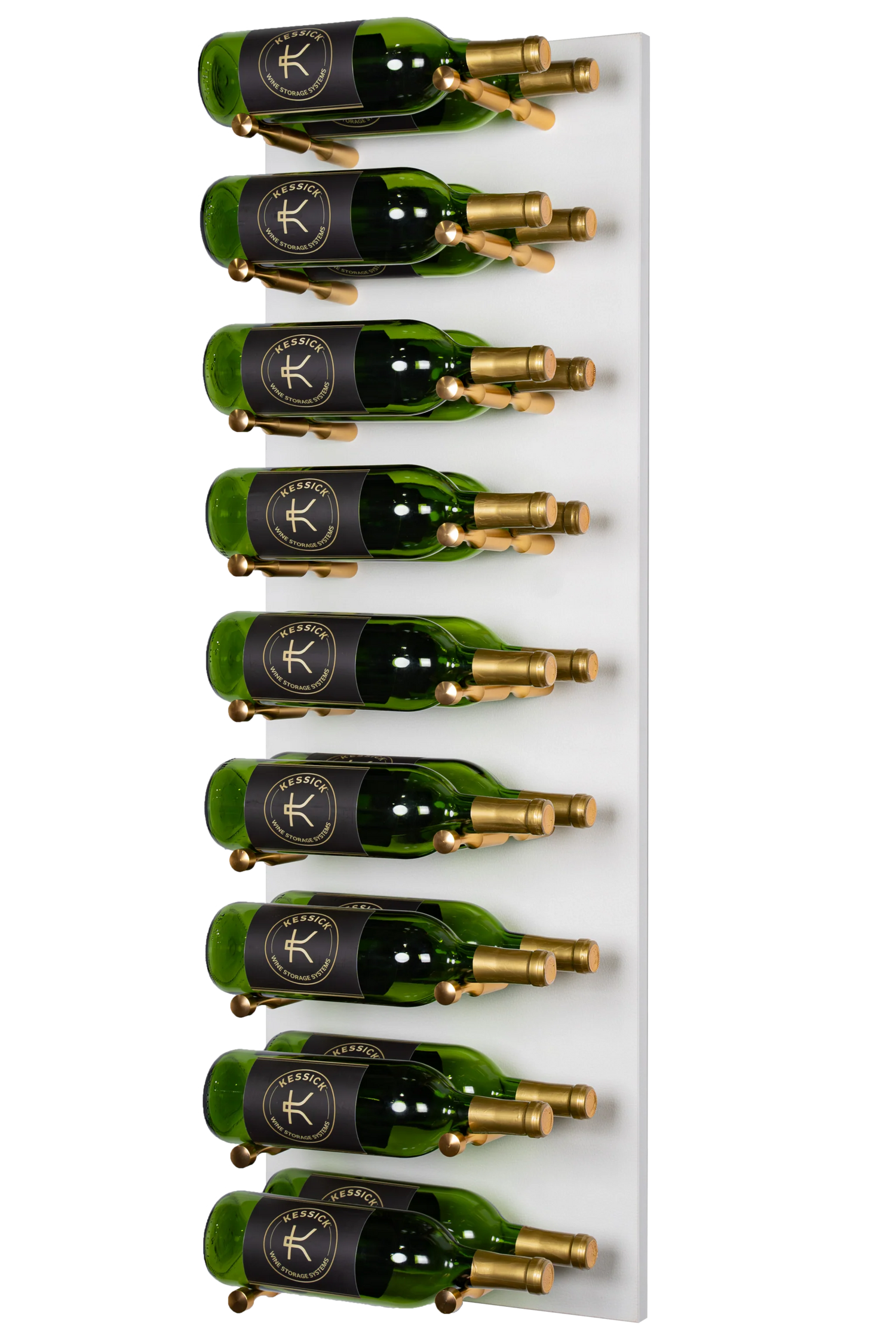 Kessick Wine as Art 14" x 42" Label Forward Vertical Textured Panel Wine Rack